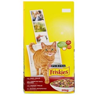 Friskies ADULT. Βοδινό - Κοτόπουλο - Λαχανικά.