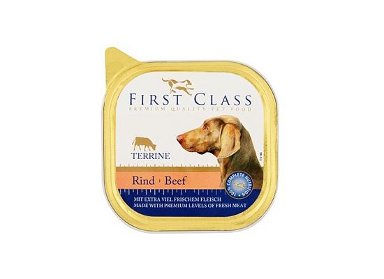 First Class Canine First Class Δισκάκι πατέ σκύλου. Συσκευασία 18 τεμαχίων Χ 300gr