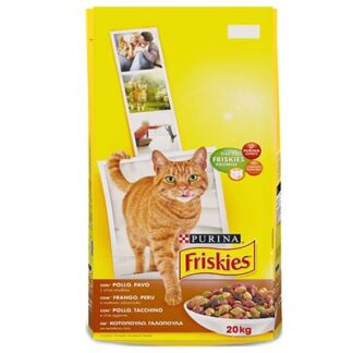Friskies ADULT.Κοτόπουλο-Γαλοπούλα -Ελιές