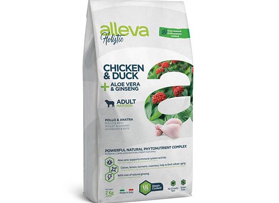 Alleva HOLISTIC CHICKEN & DUCK ADULT MAXI DOG ALOE VERA & GINSENG
