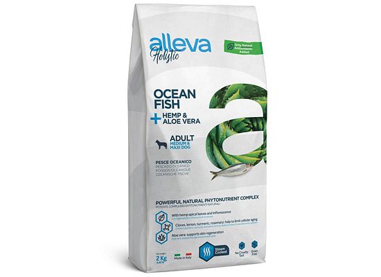 Alleva HOLISTIC OCEAN FISH ADULT MEDIUM-MAXI DOG HEMP & ALOE VERA