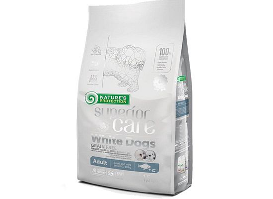 Nature's Protection SUPERIOR CARE -WHITE DOGS ADULT SMALL & MINI WHITE FISH