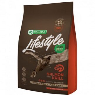 Nature's Protection LifeStyle STERILISED ADULT CAT SALMON WITH KRILL GRAIN FREE