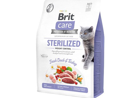 BRIT CARE Sterilized Weight Control Grain Free duck & turkey formula