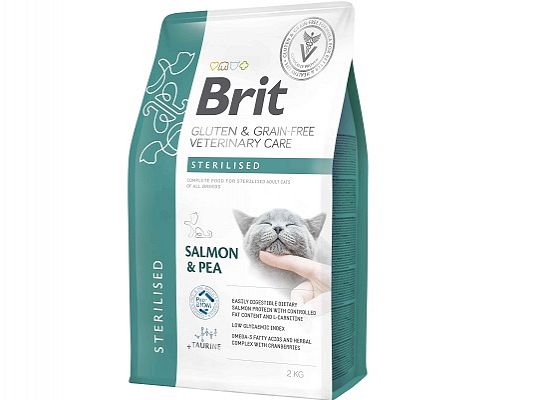 Brit Vetenirary Diets Cat Grain Free Sterilized Salmon & Pea