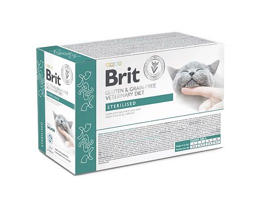 Brit Vetenirary Diets Grain Free Cat Fillets in Gravy Sterilised Φακελάκια