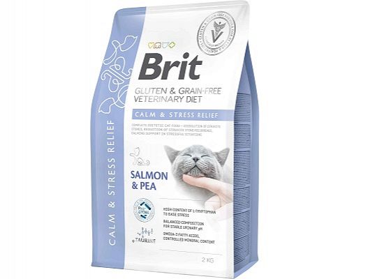 Brit Vetenirary Diets Cat Grain Free Calm & Stress Relief Salmon & Pea