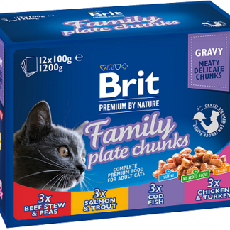 BRIT BY NATURE Cat Pouches Family Plate Chunks