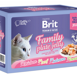 BRIT BY NATURE Cat Pouches Family Plate Jelly