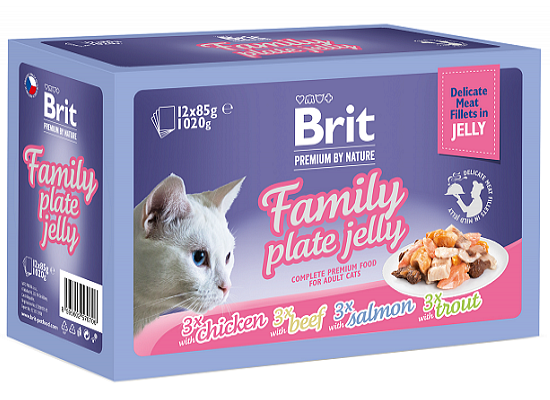 BRIT BY NATURE Cat Pouches Family Plate Jelly