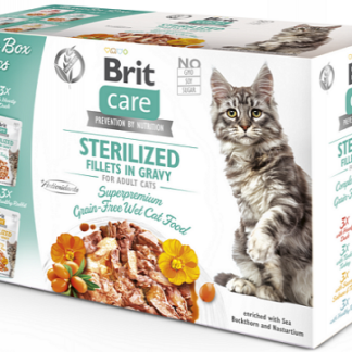 BRIT CARE Cat Pouches Fillets In Gravy Sterilized Flavour Box