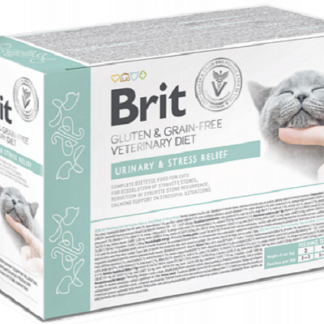 Brit Vetenirary Diets Cat Fillets in Gravy Pouches Urinary & Stress Relief