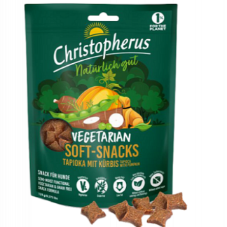 Christopherus Dog Semi-moist Snack Vegetarian Tapioca with Pumpkin