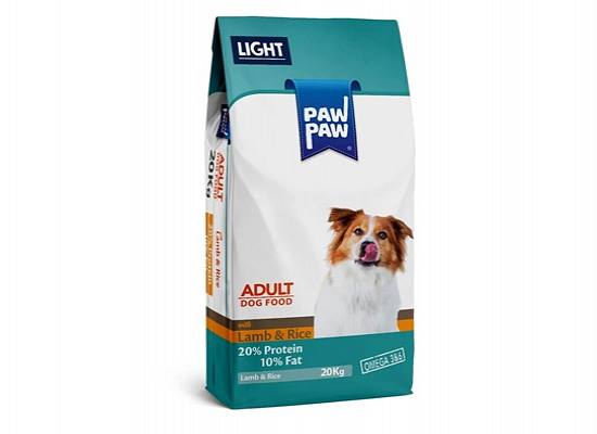 Pawpaw Ξηρά Τροφή Light για Ενήλικους Σκύλους με Αρνί και Ρύζι