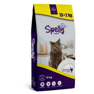 Spelly Premium Low Grain Τροφή για Στειρωμένες Γάτες με Κοτόπουλο