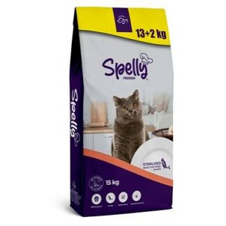 Spelly Premium Low Grain Τροφή για Στειρωμένες Γάτες με σολομό