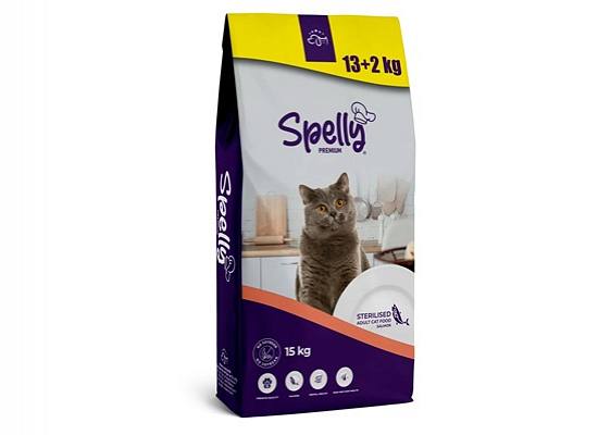 Spelly Premium Low Grain Τροφή για Στειρωμένες Γάτες με σολομό