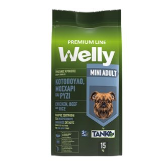 Welly Premium Line Mini Adult με κοτόπουλο, μοσχάρι και ρύζι
