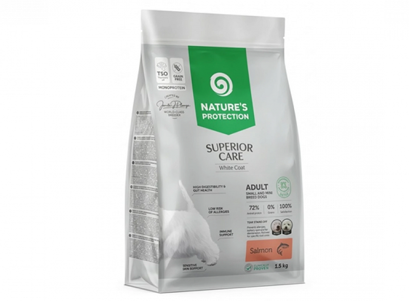 Nature's Protection SUPERIOR CARE WHITE DOGS GRAIN FREE ADULT SALMON