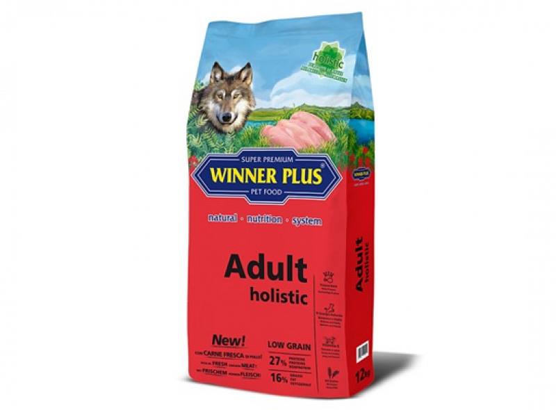 Winner plus Adult Holistic (Low Grain) με κοτόπουλο, αρνί και ρύζι