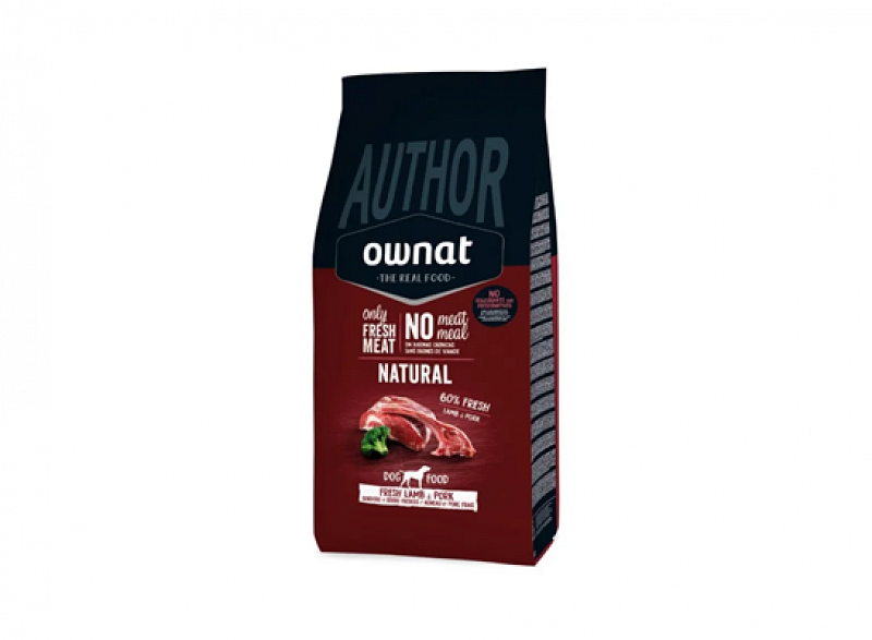 Ownat Author Adult Dog με φρέσκο Αρνί και Χοιρινό